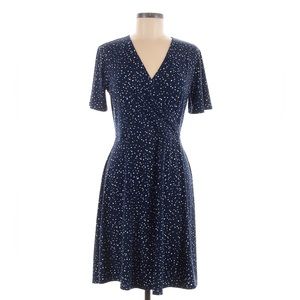 Mix by 41 Hawthorn blue navy polka dot wrap dress M